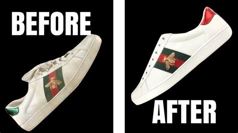 how to clean gucci leather sneakers|Gucci ace white leather shoes.